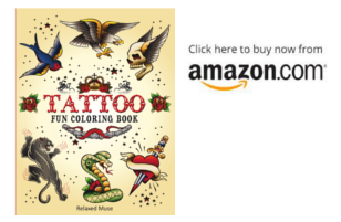 Tattoo Fun Coloring Book for Kids & Adults